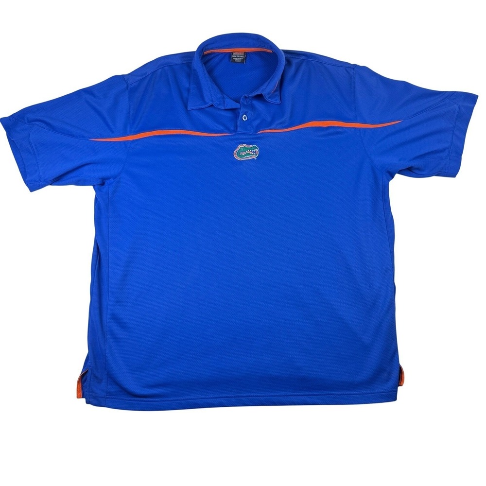 Nike Team Florida Gators Mens XXL Blue Orange Embroidered Polo Shirt NCAA Fan
